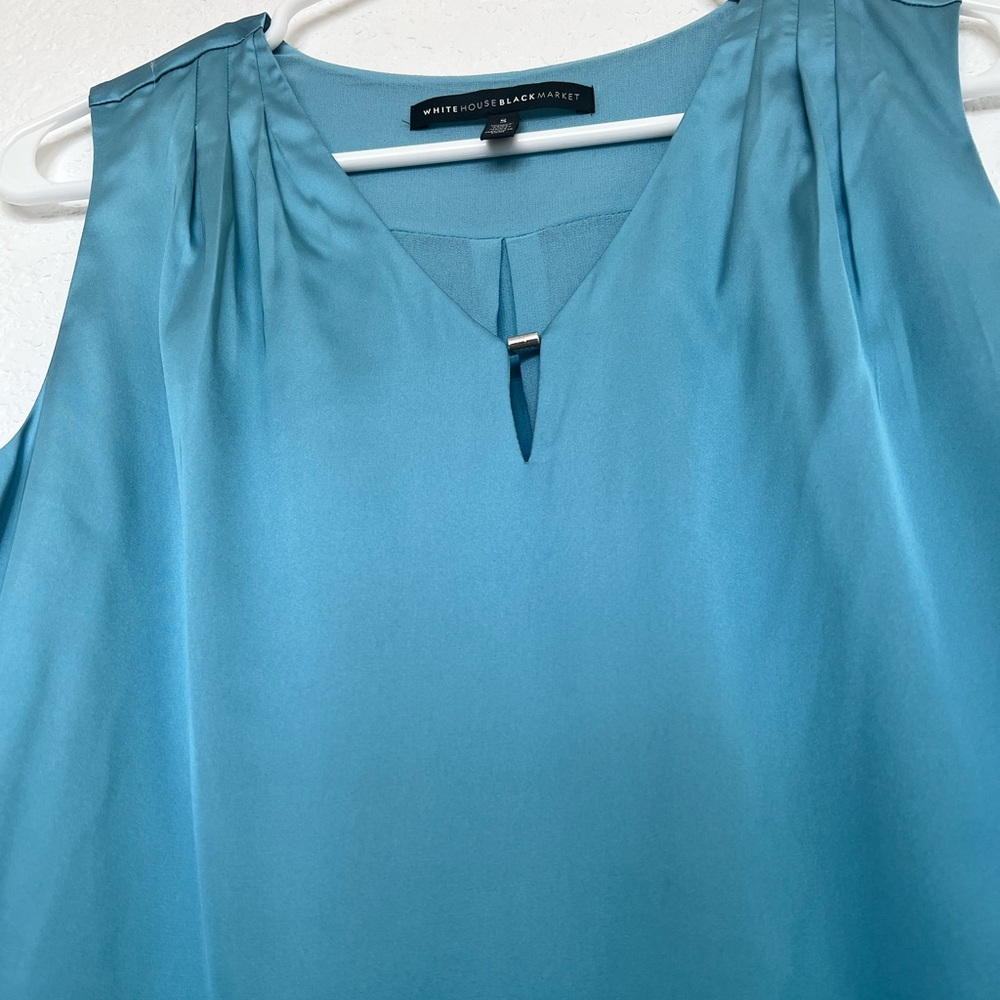White House Black Market sateen style tank (Light Turquoise)